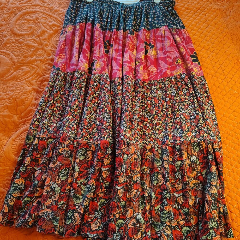 Women's Bohemian Tiered Maxi Skirt